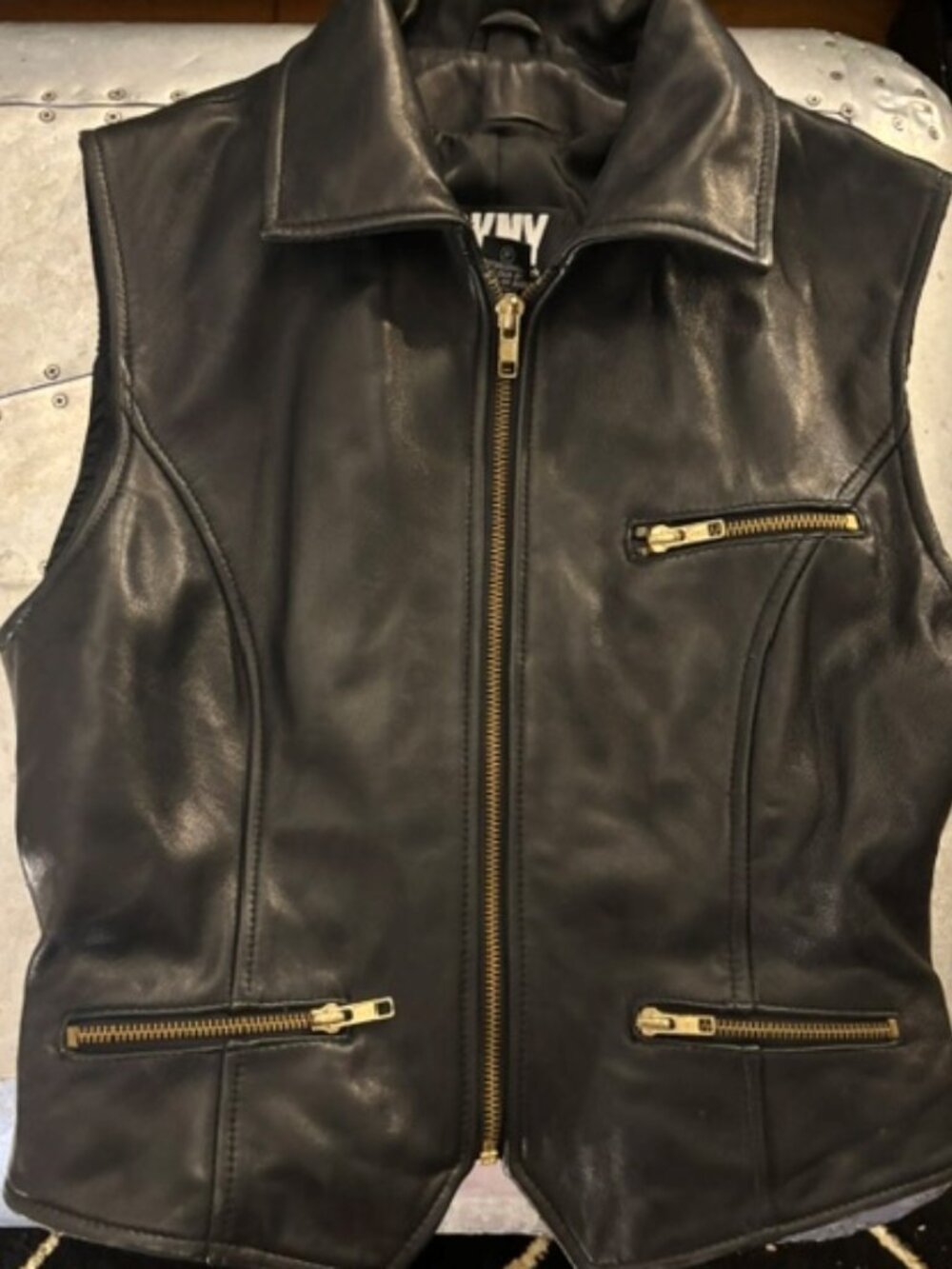 DKNY Leather Vest